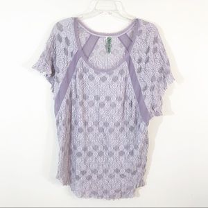 Vintage Free People • Purple Ruff Hems Top Small